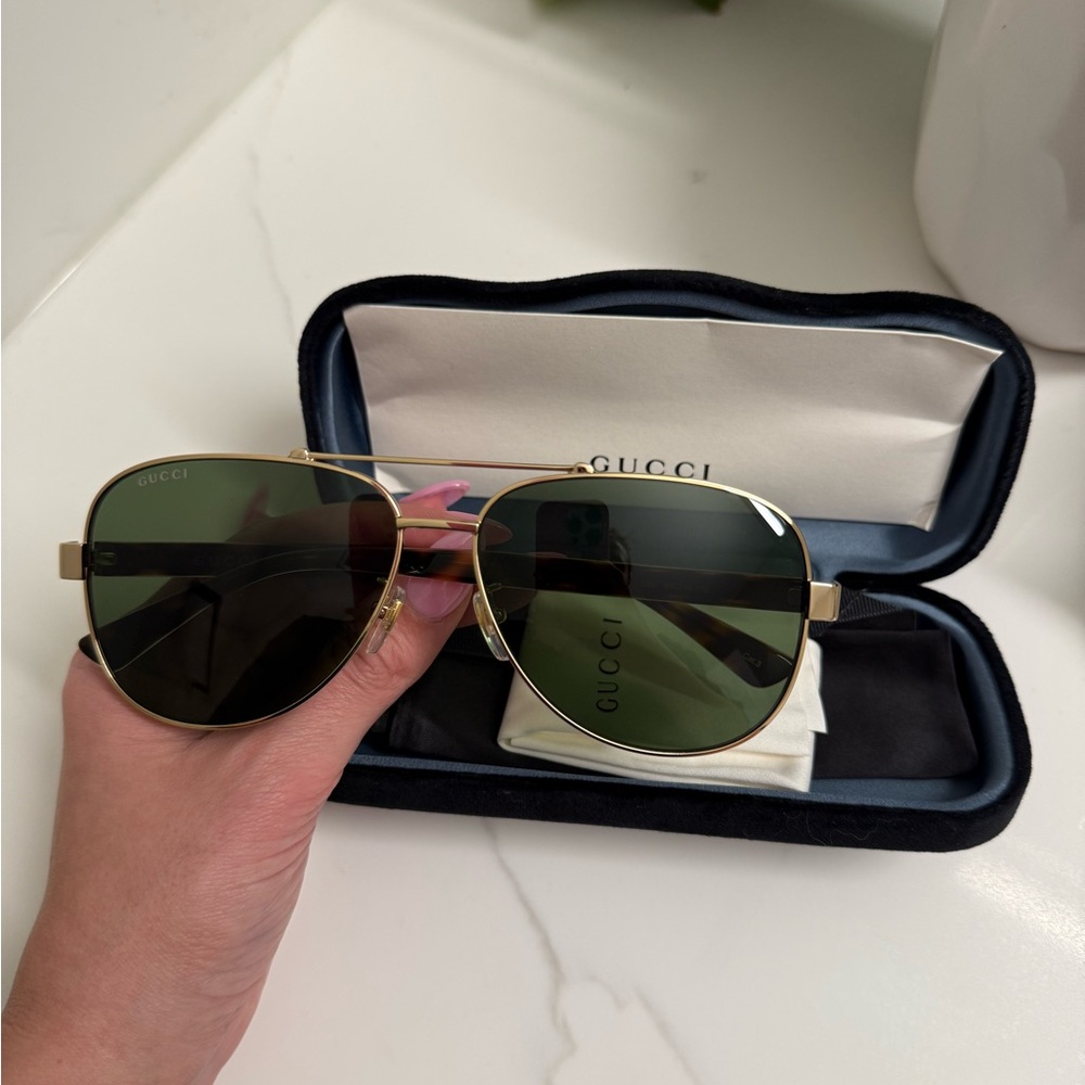 Gucci Green Aviators